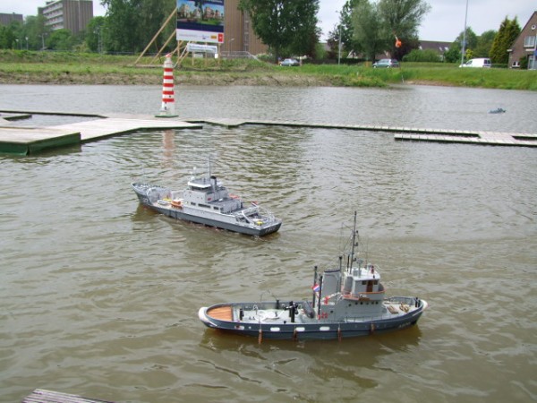 In de haven van Heemskerk.